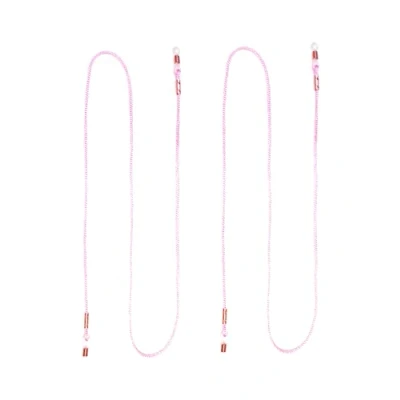 Immagine di GERNEO® Parigi cinturino per occhiali in tessuto cordino unisex extra lungo da sole e lettura vari colori porta rame (rosa)