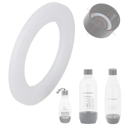 Immagine di 1 guarnizione di ricambio per del coperchio bottiglie in PET/bottiglie plastica gorgogliatore compatibile con Sodastream D57 Snapworld Kaffee