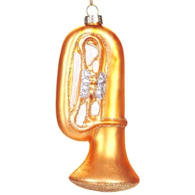 Immagine di Brubaker Tromba Palla di Natale in Vetro Dipinto a Mano Bocca Soffiata Decorazione Dell&#039;Albero Figure Buffo Ciondolo Albero 13 cm