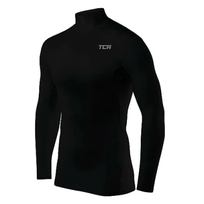 Immagine di TCA Hyperfusion Compression Base Layer Maglia Manica Lunga sotto da Ragazzo Collo Alto Nero (Collo Alto), 8 10 Anni