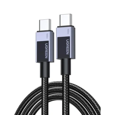 Immagine di UGREEN 100W Cavo USB C PD 3.0, Ricarica Rapida 20V 5A, Compatibile con MacBook, iPad Pro Air, ASUS, HP, iPhone 16/15 Plus Max, Galaxy S24 Ultra, Pixel 9/9 Pro/9 XL. 3M