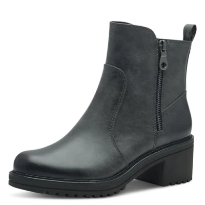 Immagine di MARCO TOZZI Stivaletti da Donna con Zip e Slip 2 25430 43, Stivali alla Moda, Grigio Scuro, 39 EU