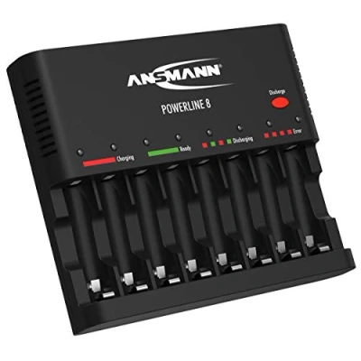 Immagine di Ansmann Powerline 8 Caricabatterie universale NiCd, NiMH Ministilo (AAA), Stilo (AA)
