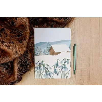 Immagine di Clairefontaine 83490C Taccuino rilegato a filo motivi bucaneve/narcisi A5 14,8x21cm 64 pagine righe carta bianca 90g grana Collezione La Vie en Vosges 3 visual, consegna casuale