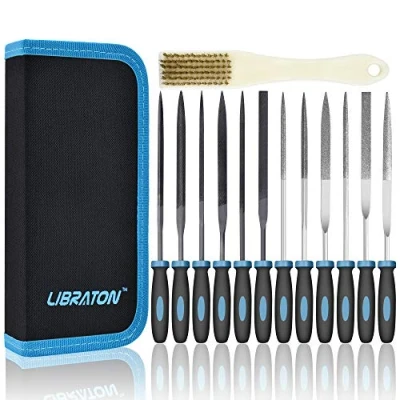 Immagine di LIBRATON Lime ad Ago, Set di Lime, Diamantate 13 Pezzi, per Modellare, Mini Limare Metallo, Legno, Plastic