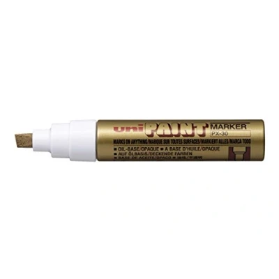 Immagine di uni ball 182210 Pennarello Paint PX 30 con punta a cuneo, oro