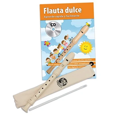 Immagine di Cascha HH 1500 ES Flauto Dolce con Diteggiatura Tedesco, Metodo in Spagnola e CD, Set Libro Spagnolo