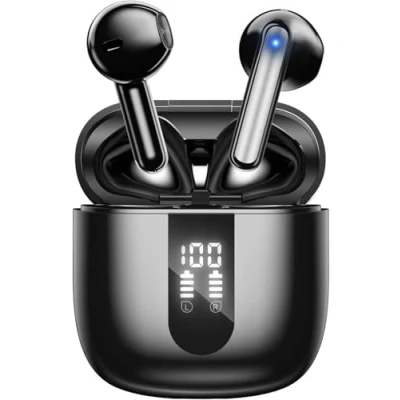 Immagine di Cuffie Bluetooth, Auricolari Bluetooth 5.4 In Ear Stereo con 4 Microfono ENC, 60 Ore Cuffiette Wireless Cancellazione Rumore, IP5 Auricolare per iPhone e Androide, Earbuds Usb C Sportive PC TV