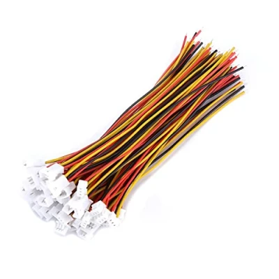 Immagine di 20 coppie connettore micro JST maschio e femmina da 1,25 mm mini a 2 pin/3 pin con cavi 100 per circuiti stampati ecc.(3Pin)