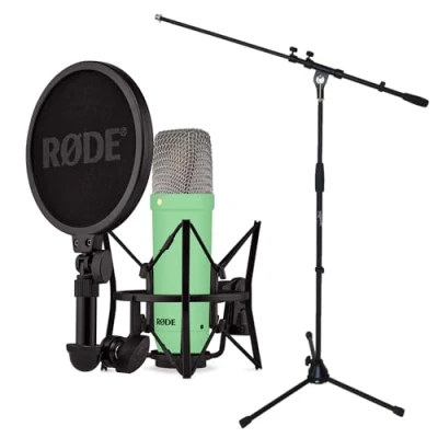 Immagine di Rode NT1 Signature Green microfono da studio Verde + supporto per Keepdrum