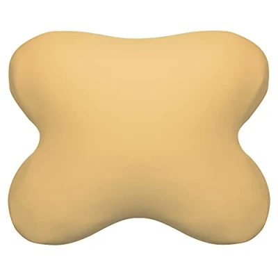 Immagine di Edda Lux Federa adatta al Tempur Ombracio cuscino, 60/56 x 50/48 cm, in morbido jersey 100% cotone per cuscino ergonomico a forma di farfalla, Curry