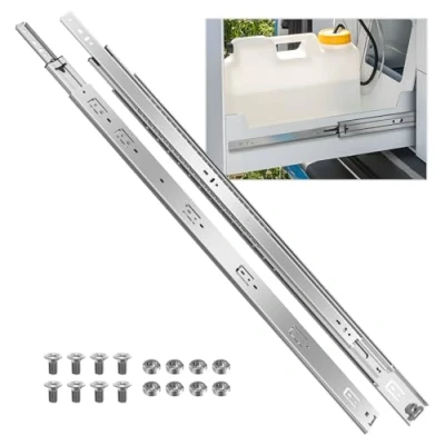 Immagine di SHUHANG guide per cassetti resistenti, cuscinetto a sfera da 400 mm cassetto estensione, industriali, di guida binario montaggio laterale, capacità carico 68 kg, 1 paio