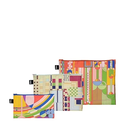 Immagine di LOQI Zip pocket Frank Lloyd Wright Saguaro Forms Recycled&quot;, confezione assortita da 3 pezzi