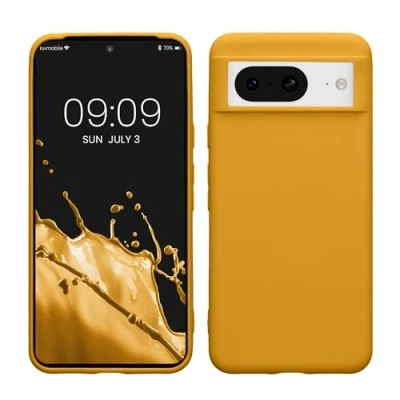 Immagine di kwmobile Custodia Compatibile con Google Pixel 8 Cover Back Case per Smartphone in Silicone TPU Protezione Gommata miele