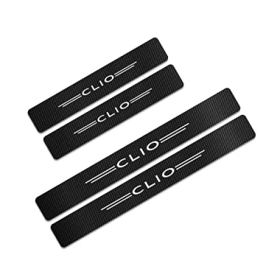 Immagine di 4 Pezzi Striscia di Protezione Battitacco Portiera AntiGraffio Auto, per Ren Ault, Accessori Styling del Adesivi Pedale Davanzale in Fibra Carbonio, Clio 2