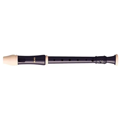Immagine di Aulos 700068 Flauto Soprano in Do Robin 204A Diteggiatura Tedesca, Completo con Astuccio, Spazzolino, Scatola di Grasso e Tavola Diteggiatura, Marrone