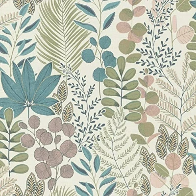 Immagine di Rasch Carta da parati in tessuto non (Botanical) color crema, 10,05 m x 0,53 Selection 465310