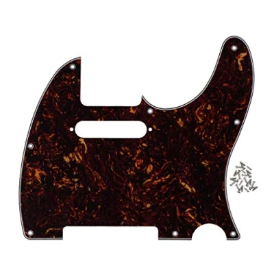 Immagine di IKN 8 fori 4 STi guscio di tartaruga marrone TL Pickguard singolo bobina il collo foro taglio piastra Guardia con viti per la sostituzione della TE standard FD USA/Messico