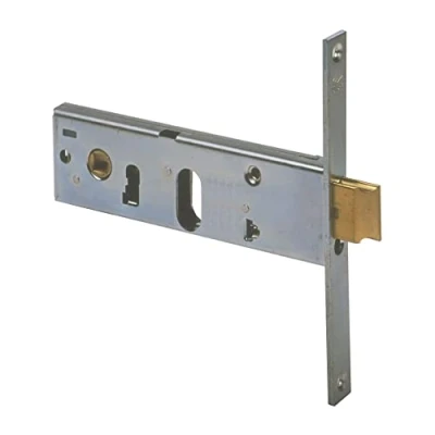 Immagine di CISA 144151800, Serratura da Infilare a Cilindro per Fasce, Frontale con Rivestimento in Zinco, Entrata 80, Ambidestra