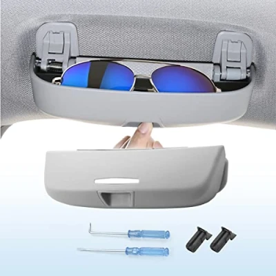 Immagine di Coleya Custodie Occhiali Compatibile con Audi A3 A4 A5 A6 Q3 Q5 Q7, Porta per Auto, Scatola da Sole 8V 8Y B8 B9 8T F5 C7 C8 8U F3 8R FY Q7 (Grigio)