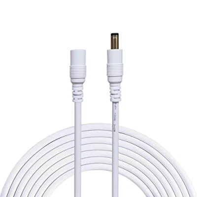 Immagine di Liwinting 3 metri Cavo di Prolunga DC Maschio a Femmina Alimentazione del Connettore 12V 2,1 mm x 5,5 per Adattatore Potenza, LED, Fotocamera CCTV Monitor e più Bianco