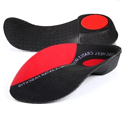 Immagine di solette per scarpe a 3/4, plantari fascite plantare, cuscinetti talloni, correttive, inserti ortotici ad arco alto piedi piatti, sovra pronazione, sollievo dal dolore (M)