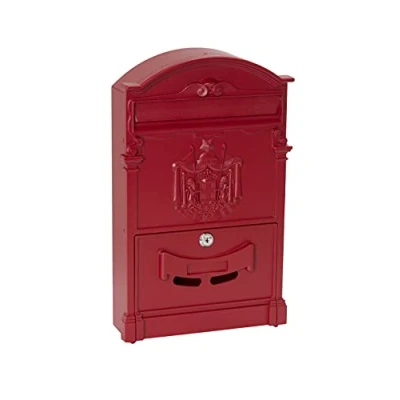 Immagine di ARREGUI Residencia D 2151/R Cassetta Postale Individuale di Stile Classico in Alluminio, Dimensione M (DIN A4 e Riviste), Rosso