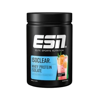 Immagine di ESN ISOCLEAR Proteine Isolate del siero di latte in Polvere, Frutto Cactus, 908 g, Proteinlimo con gusto delizioso alla frutta, chiaro made Germany