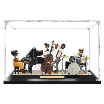 Immagine di Acrilico Teca Compatibile con Lego 21334 Banda Jazz Modello,50x20x24cm A Trasparente Prova di Polvere Vetrina in (non include il kit del modello) 2MM