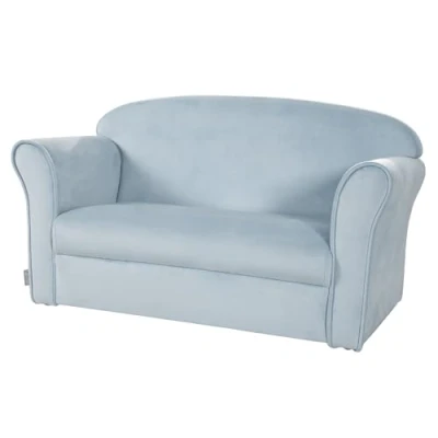 Immagine di roba Divano per Bambini Lil Sofa 2 Posti con Braccioli Tessuto in Velluto Morbido e Soffice la Cameretta dai 18 Mesi Azzurro