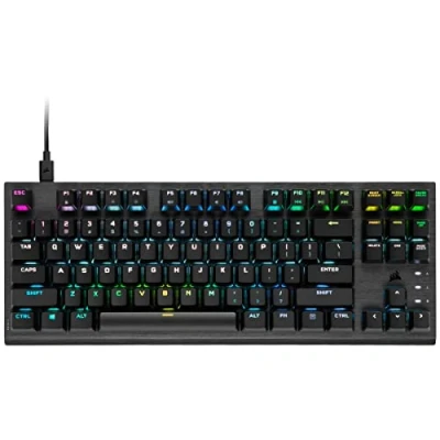 Immagine di Corsair K60 PRO TKL Tastiera da gioco con interruttore lineare ottico meccanico OPX cablata frequenza di polling 8000Hz nero