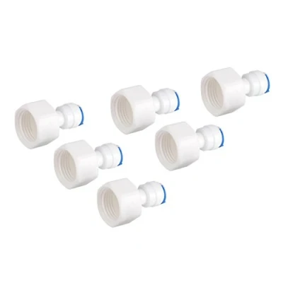 Immagine di 6pcs adattatore femmina 1/4 tubo da 1/2 a spinta connettore rapido per filtro acqua osmosi inversa