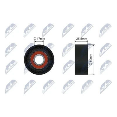 Immagine di NTY RNK RE 028 Rullo Tendicinghia FORD: S Max Mk1, Galaxy Mk2 MPV, MONDEO 4 Stufenheck, DACIA: Sandero I, Duster SUV, VOLVO: XC60 S80 II