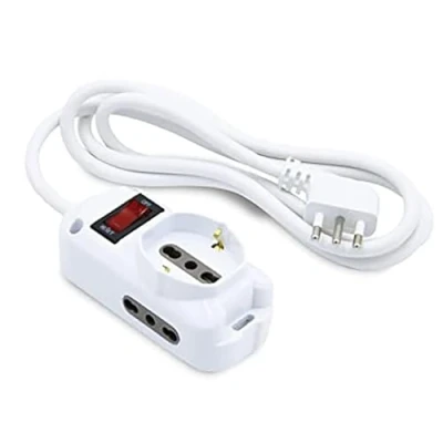 Immagine di VELAMP MULTIT I 102 Multipresa 1 Prese Polivalenti (Schuko + 10/16A) 2 Bivalenti (10/16A) Interruttore Luminoso Colore Bianco