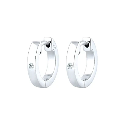 Immagine di Elli DIAMONDS Orecchini Donne Creole Basic con Diamante (0.03 ct.) in Argento Sterling 925