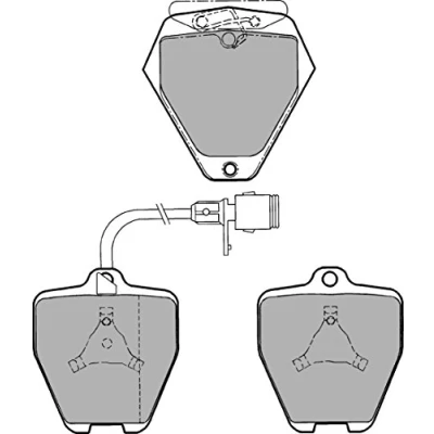Immagine di DELPHI LP1024 Kit pastiglie freno con contatto segnalazione usura foglio adesivo senza accessori AUDI: A8 D2
