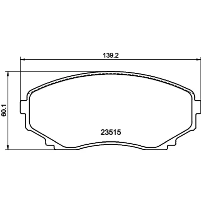 Immagine di HELLA 8DB 355 009 641 Kit pastiglie freno con segnalatore acustico usura accessori MAZDA: MPV 2