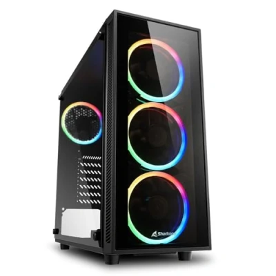 Immagine di PC Gaming Computer Desktop Assemblato AMD Ryzen 5 5600G 6 Core 4,40 GHz SSD 480 GB Ram 32 Windows 11 Pro Wifi