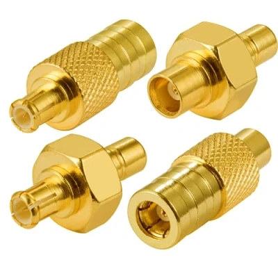 Immagine di Vecys Adattatore DAB da SMB a MCX 4 Kit per Presa Antenna Autoradio + FM AM 4G WLAN Cavo Coassiale RF