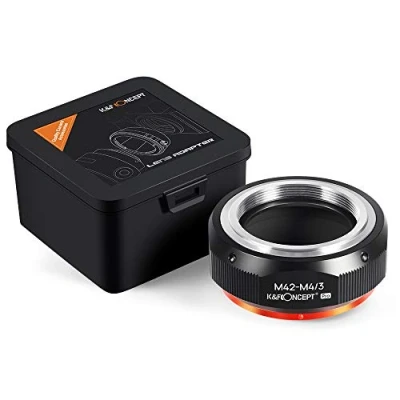 Immagine di K&amp;F Concept Lente Mount Adattatore Manuale Fuoco: Compatibile con M42 a Corpo Fotocamera Micro Quattro Terzi(M4/3)