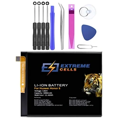 Immagine di Extremecells Batteria adatta per Huawei P8 P9 2017 P10 P20 Lite Accu HB366481ECW + set di attrezzi