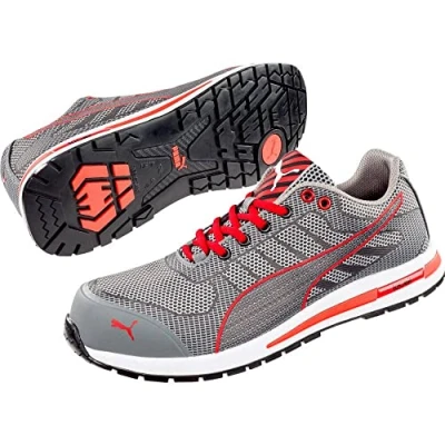 Immagine di PUMA Xelerate Knit Low 643070 46 scarpe di sicurezza S1P Taglia delle (EU): Grigio, Rosso 1 pz.