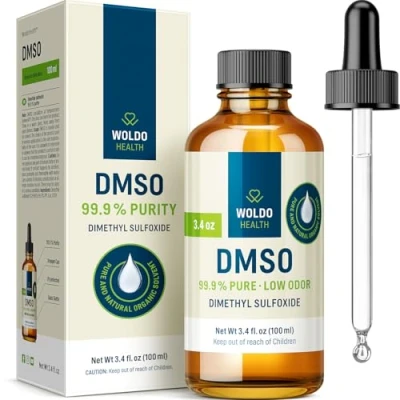 Immagine di DMSO Qualità farmaceutica con pipetta e tappo contagocce 99,9% dimetilsolfossido 100ml