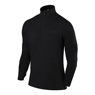 Immagine di TCA Maglia Termica Uomo Fusion PRO da Corsa con Maniche Lunghe e Zip Tecnologia Quickdry Nero, L