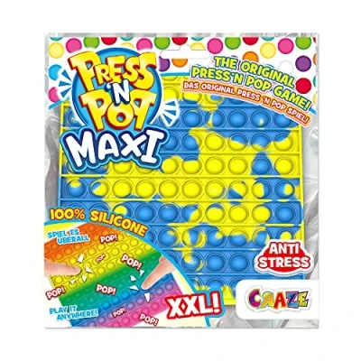 Immagine di CRAZE Pop it Fidget Toy Giocattolo Antistress XXL Quadrato Multicolore, Ragazze e Adulti, 37478