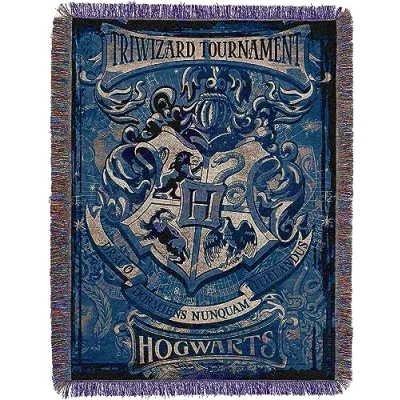 Immagine di Northwest Harry Potter, Tri Wizard Woven Tapestry Throw, 121,9 x 152,4 cm