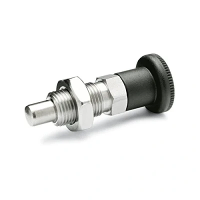 Immagine di Ganter elementi standard Vite di bloccaggio in Acciaio inossidabile GN 817 Con blocco Perno chiusura chimicamente nichelato 1 pezzo, Nero, 5 CK NI