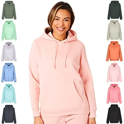 Immagine di Light and Shade LSLSWT005 Top in Felpa con Cappuccio Super Soft Touch Loungewear da Donna, Rose, M