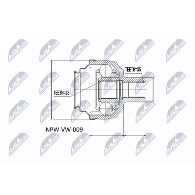 Immagine di NTY NPW VW 009 Kit Giunto Omocinetico VOLKSWAGEN: Sharan I, FORD: Galaxy Mk1 MPV, SEAT: Alhambra I
