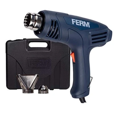 Immagine di FERM Pistola termica 2000W Temperatura regolabile: 450C e 600C. Incl. 2 ugelli valigetta